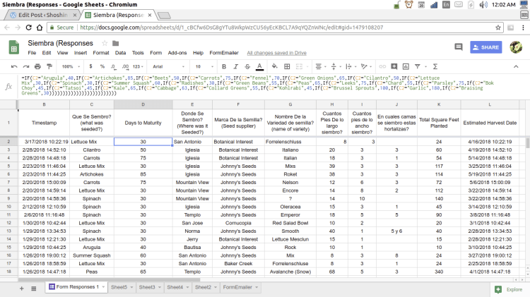 Vegetable Harvest Forecast